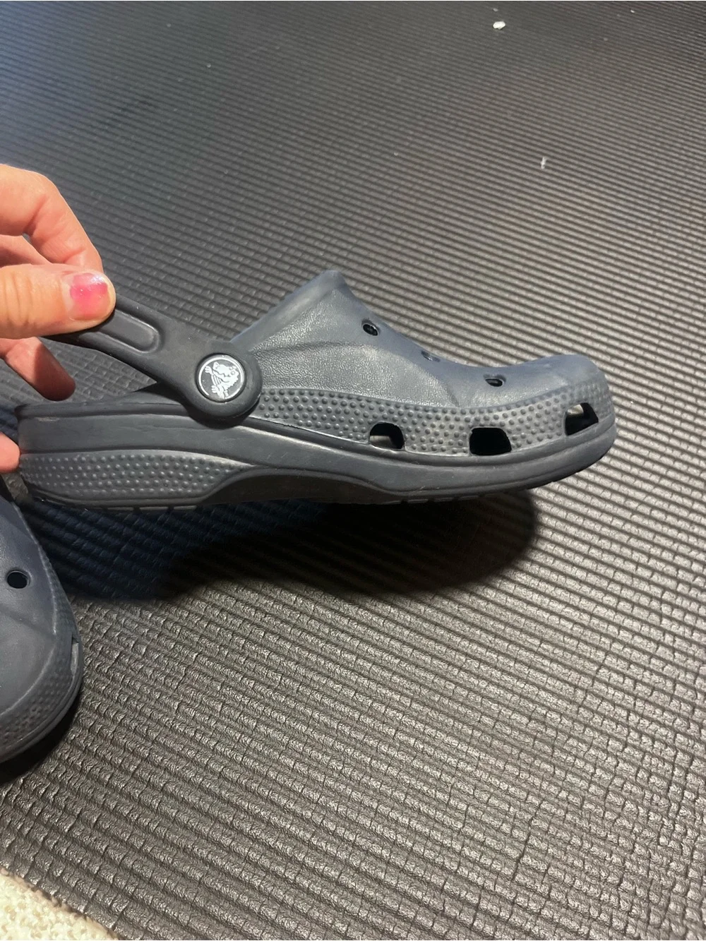 Crocs Classic Clogs Navy Blue Slip On Comfort Shoes Unisex Kids Size J1